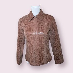 Brown leather Jacket Size: Small